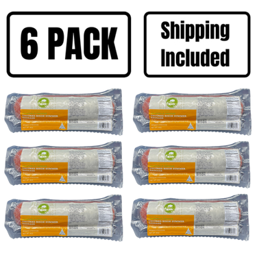 Jalapeno Peppercheese Summer Sausage | All Natural Bison Meat | High Protein Snack | No MSG | Ready To Eat | Charcuterie | 7-8 oz. Roll | Pack of 6 | Shipping Included